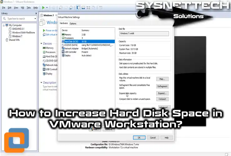 Increasing Disk Size in VMware Workstation