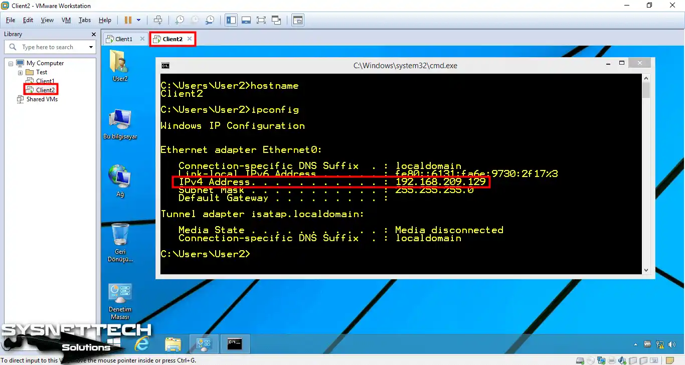 Client2 IP Ayarları