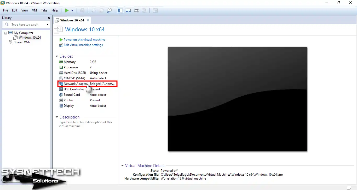 VMware'de Network Adapter Yapılandırma