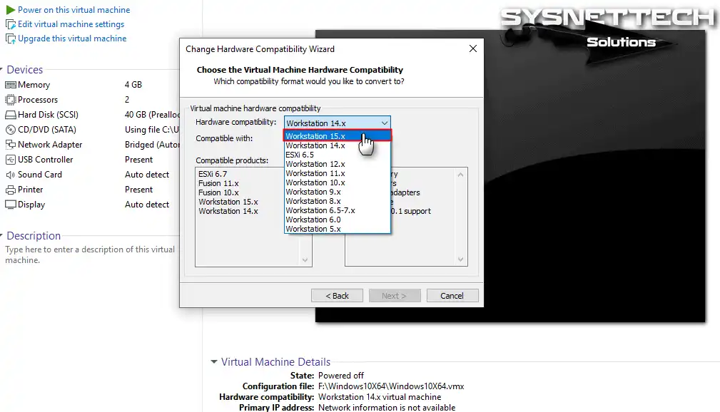 Hardware Compatibility Seçme