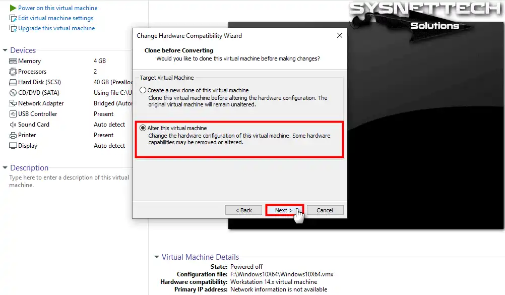 Alter the Virtual Machine