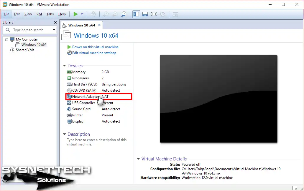 Configure the Network Adapter of Virtual Machine