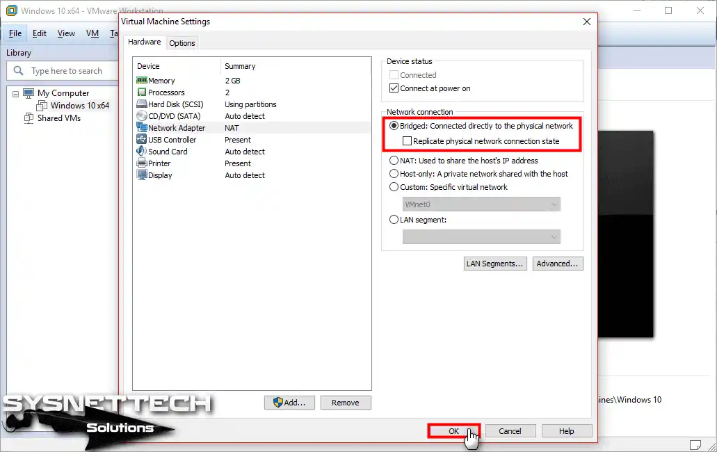Connecting the VM to Physical Network