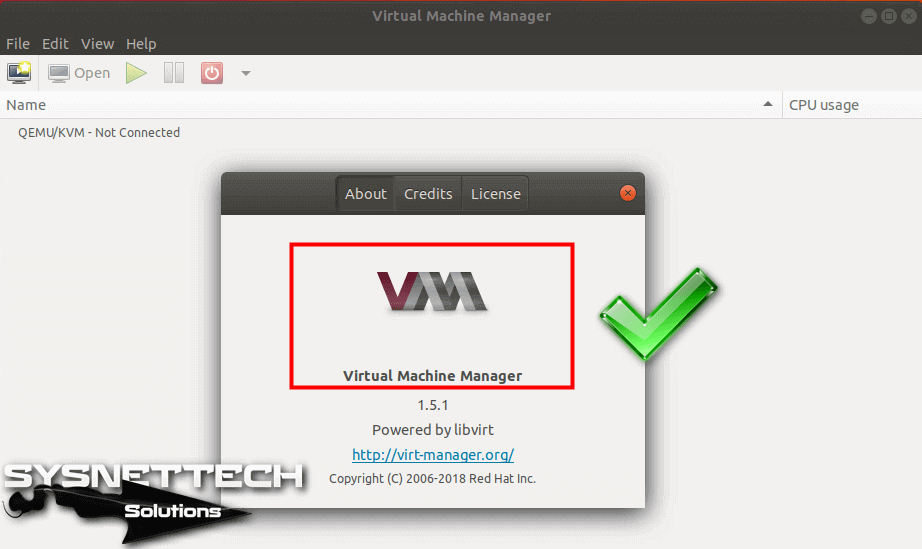 Verifying Version of Virtual Machine Manager