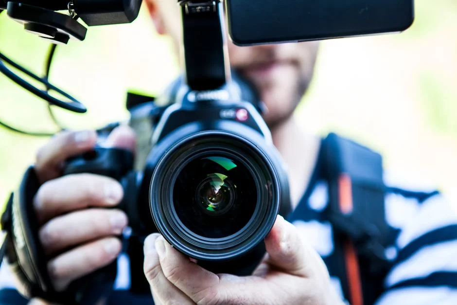 A close-up image showing a camera device