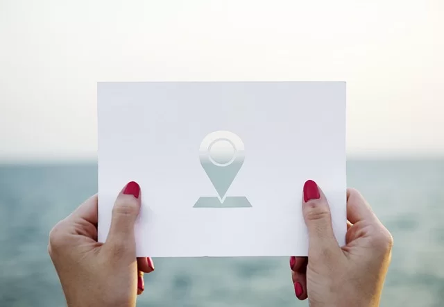 GPS navigasyon haritası ve rota planlama gösterimi