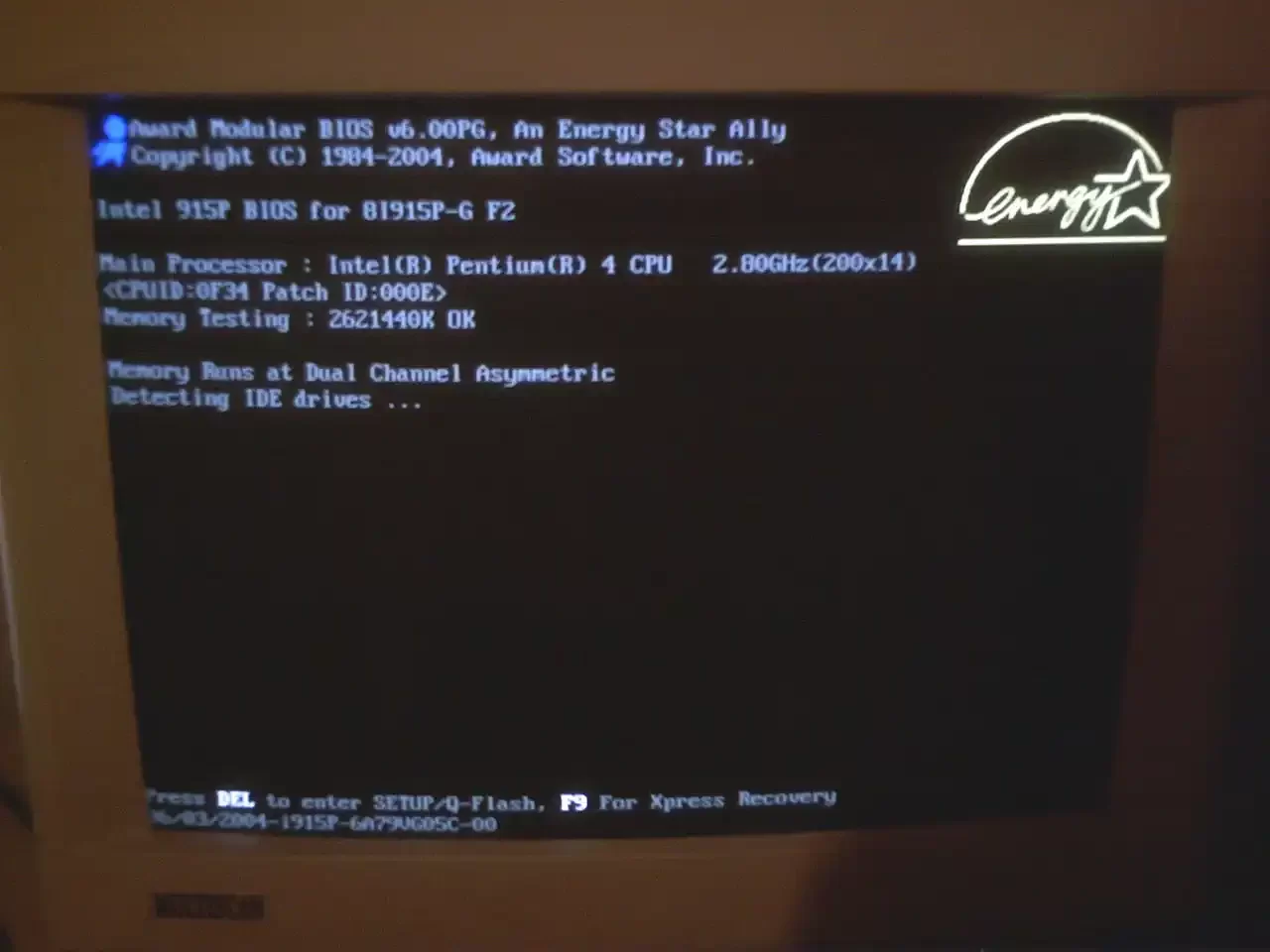 BIOS Post ekranı