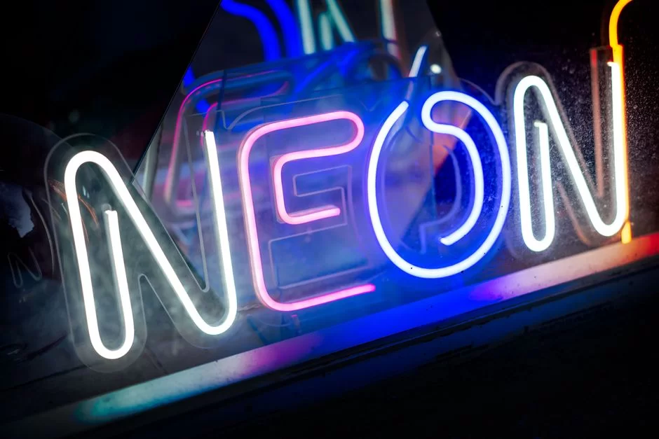 An image showing neon and bright colors