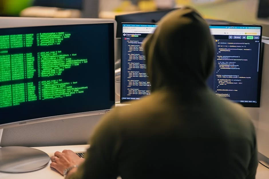 DoS ve DDoS saldırıları farkını işareten eden bir bilgisayar kullanıcısı