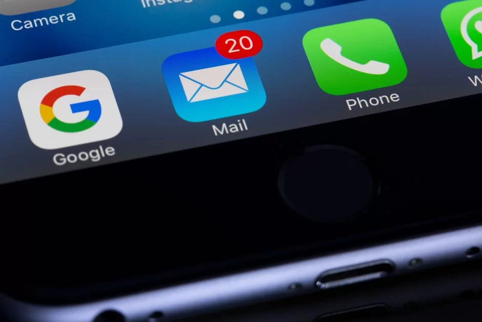 An image showing incoming email messages