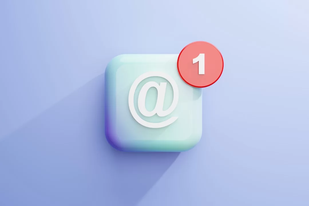 An image showing one email in the inbox