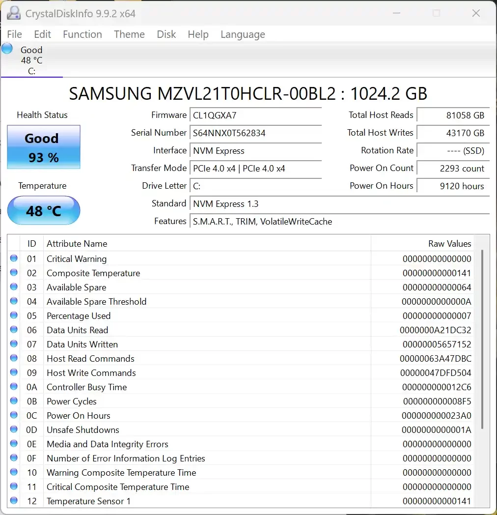 CrystalDiskInfo yazılımıyla HDD sağlığını kontrol etme