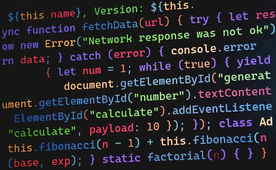 JavaScript kodu gösteren bir bilgisayar ekranı