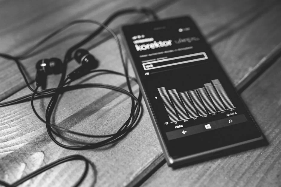 A phone screen showing an MP3 music player interface or ringtone settings