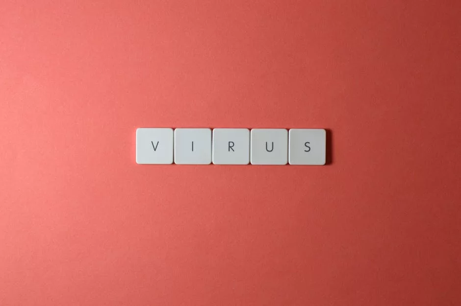 Visual containing the term computer virus