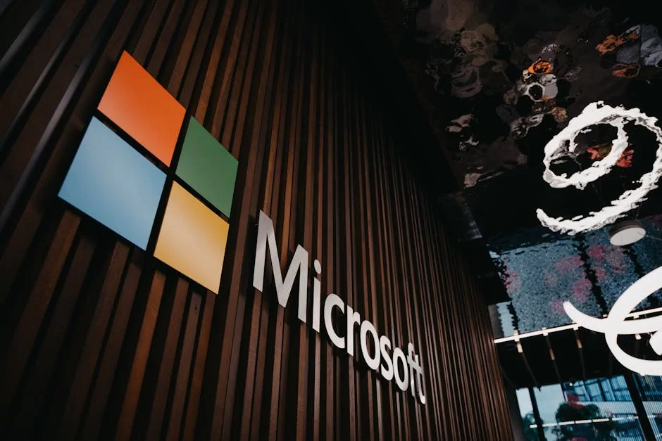 Microsoft logosu ve marka değerini gösteren bir grafik