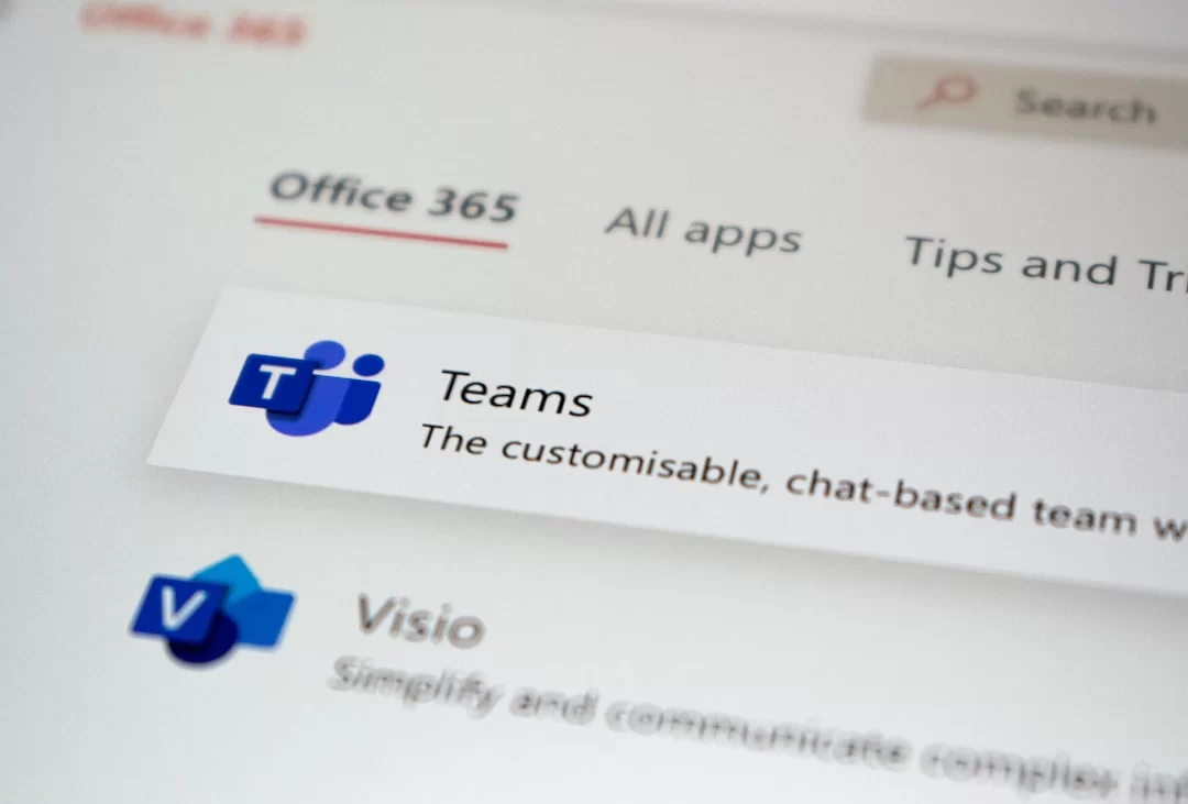 Microsoft Teams uygulamasını gösteren ekran görüntüsü