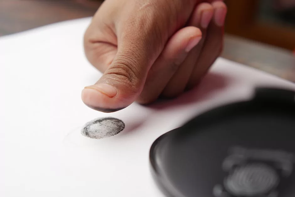 Visual showing a fingerprint protection icon.