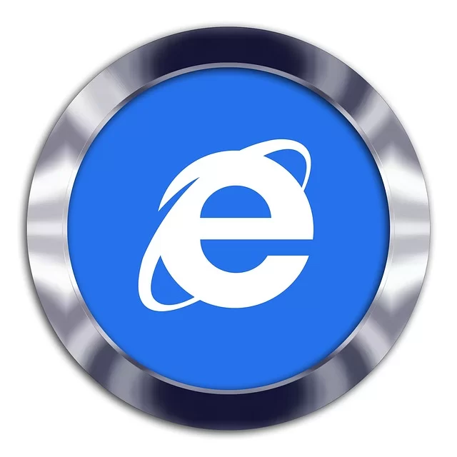 Internet Explorer tarayıcısının ikonu ve tarayıcı penceresi