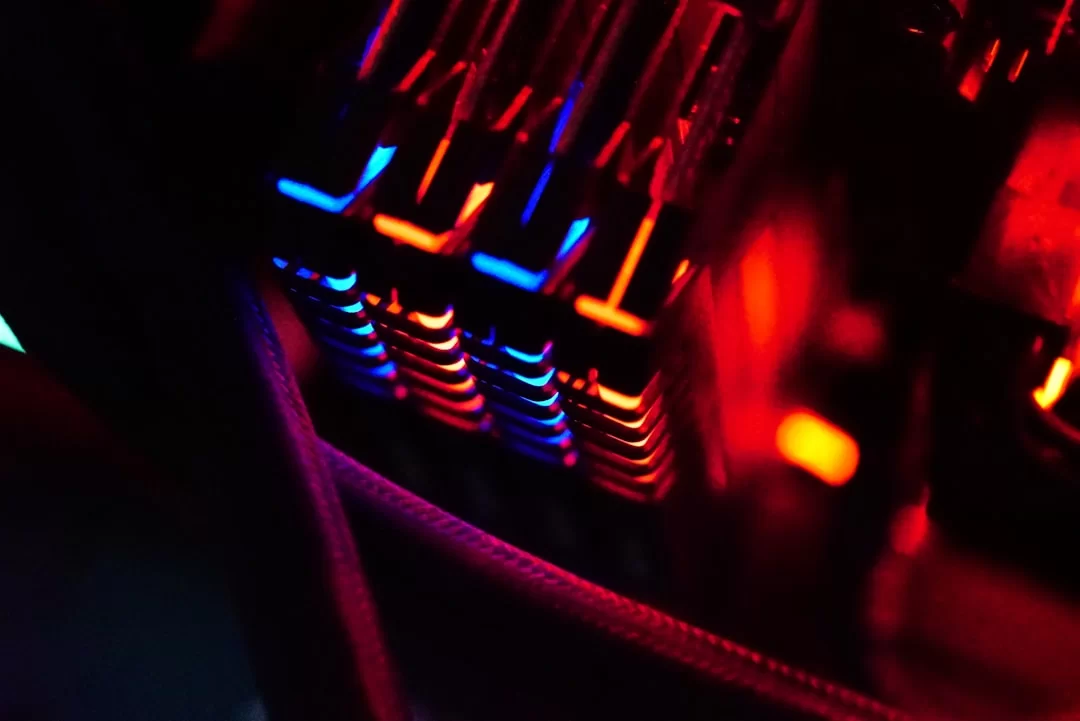 A POST debug LED on a motherboard indicating a PCIe error