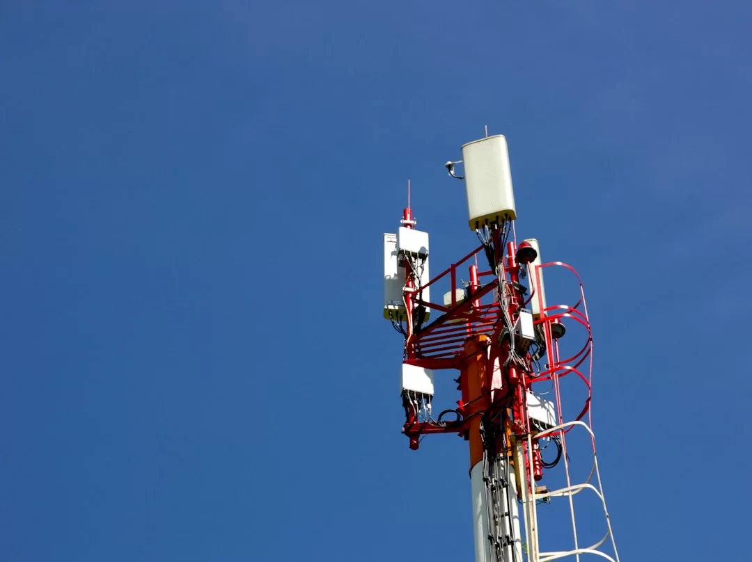 An antenna representing RF modulation, data transmission, and signal processing