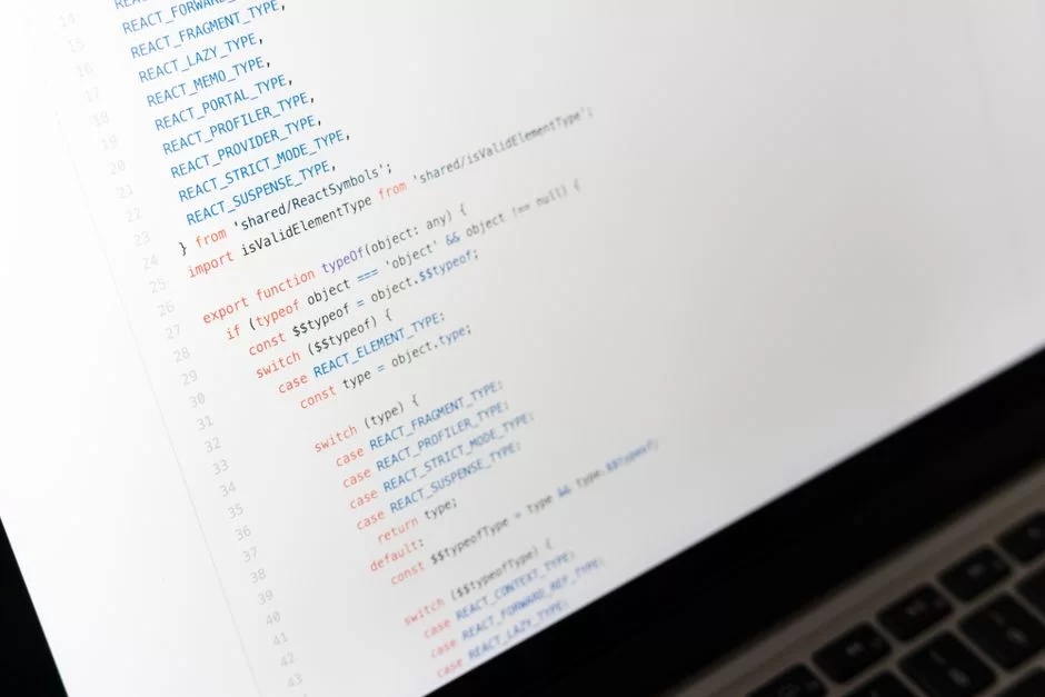 An image of a script being written with code lines on a computer screen