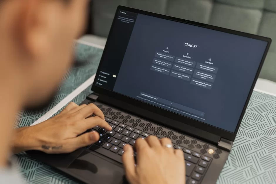 A user writing a script using ChatGPT