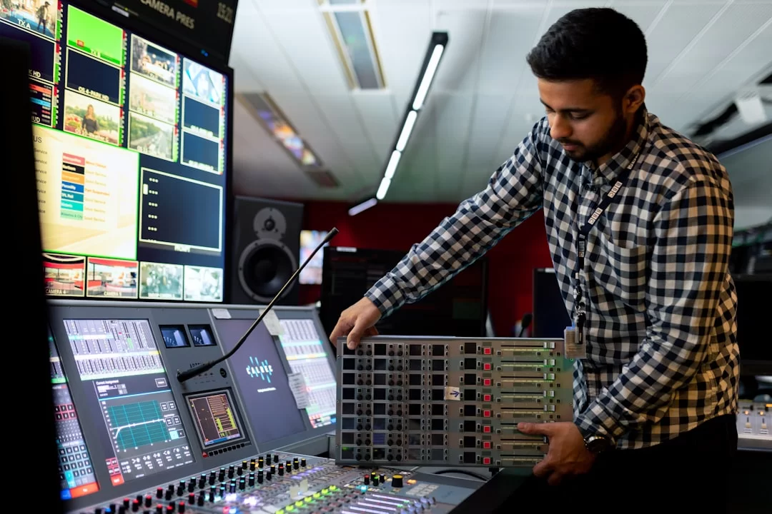 Futuristic digital interfaces representing the future of streaming technology and new standards