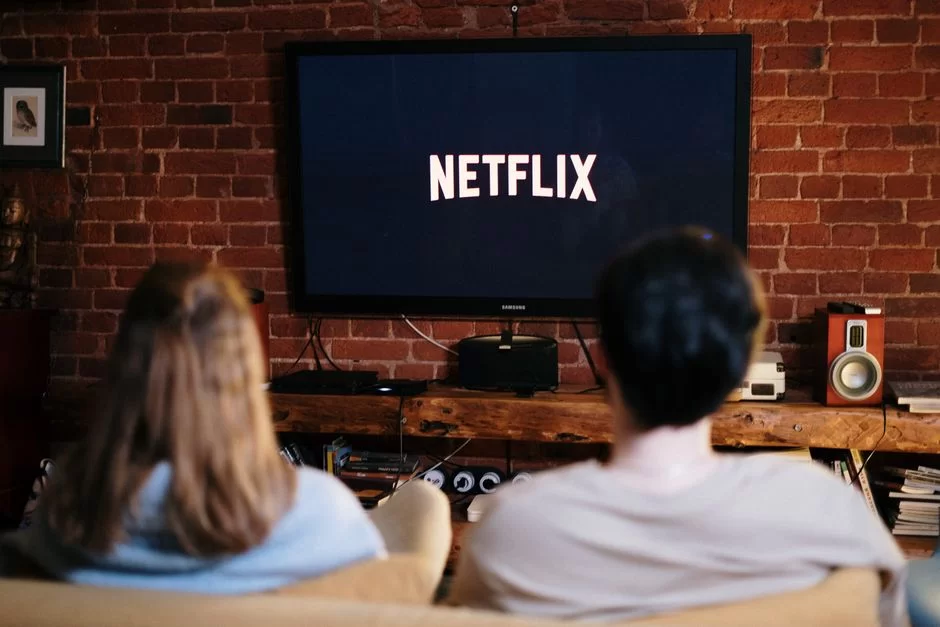 Smart TV showing the Netflix logo, a popular video streaming platform