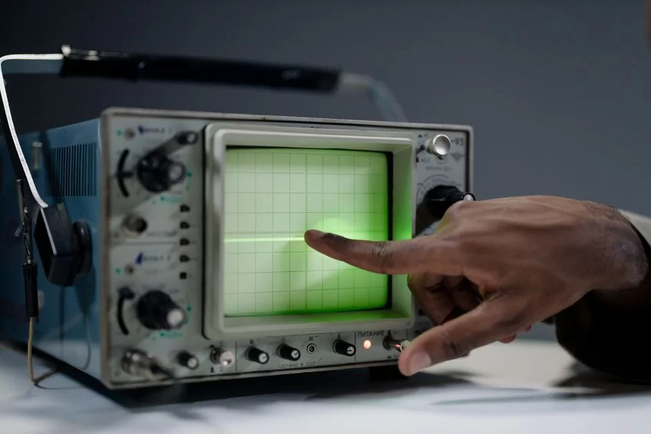 Visual of electrical signal, voltage, and impedance values