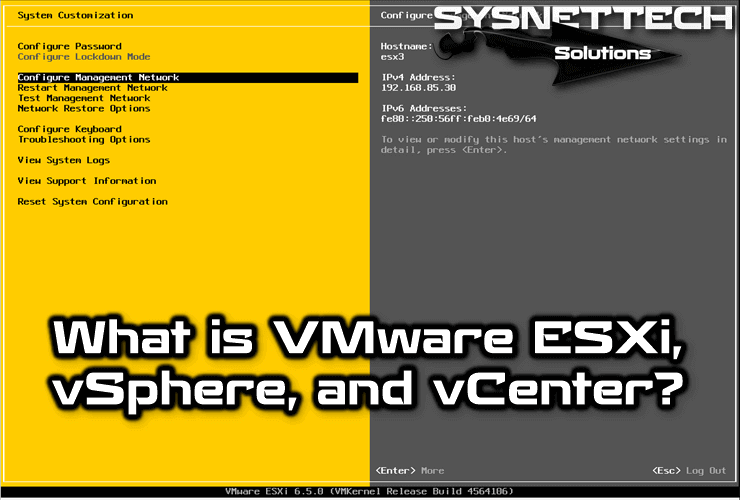What is VMware ESXi, vSphere, and vCenter?