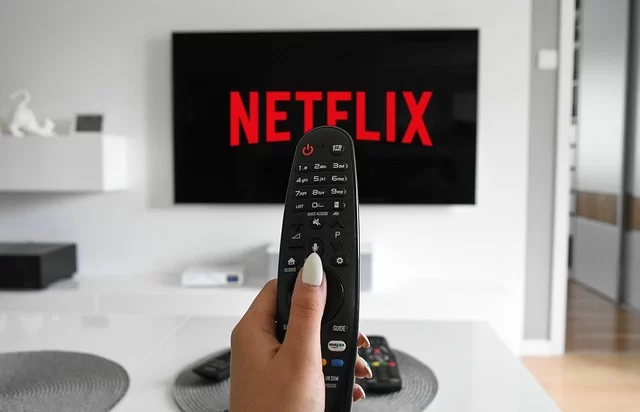 The Netflix app on a smart TV as an example of live streaming platforms