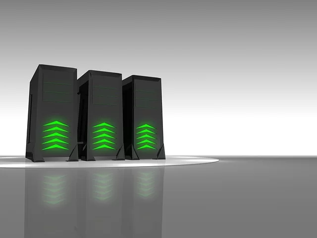 İnternet altyapısını temsil eden sunucular, kablolar ve veri merkezleri görseli