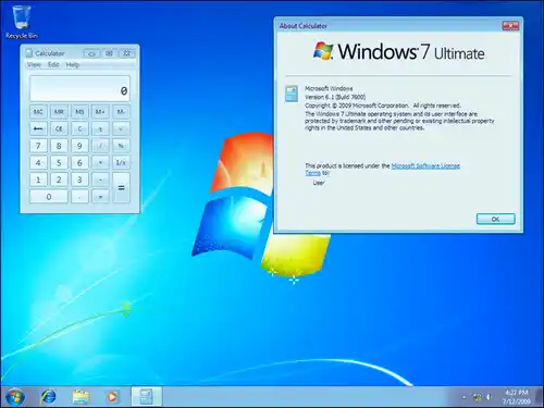 Windows 7 Masaüstü Görünümü