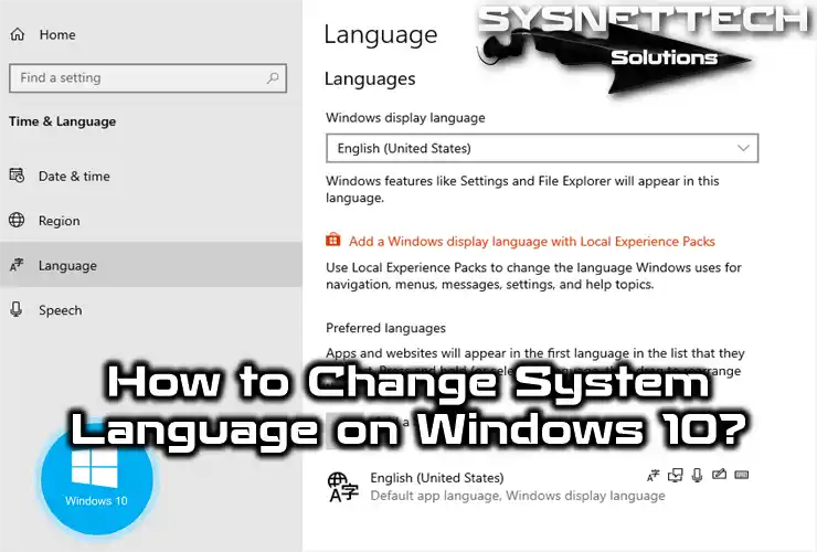 Windows 10 System Language