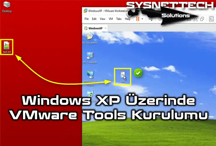Windows XP VM'ye VMware Tools Kurma
