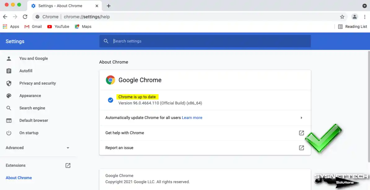 Tarayıcı Güncelliğini Kontrol Etme