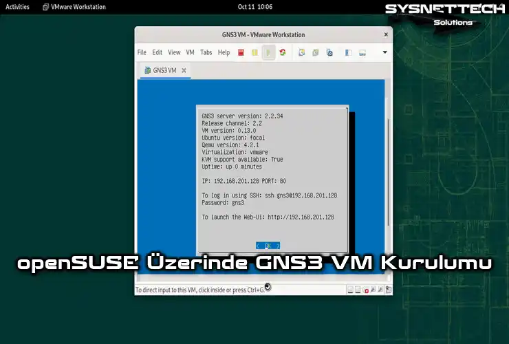 openSUSE PC Üzerinde GNS3 VM Kurulumu